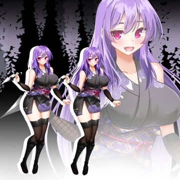 忍者娘  立ち絵14 [水の木]