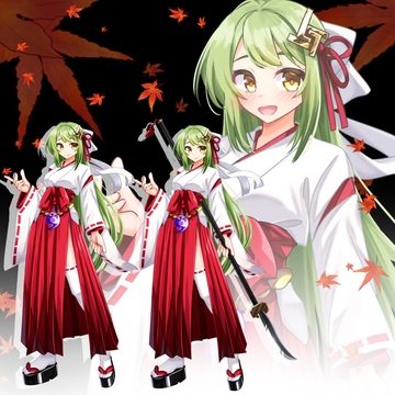 巫女 立ち絵15 [水の木]