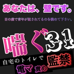 あなたは、壁です。目の前で青年が犯されてるのを眺めて下さい。 喘ぐ31  自宅のトイレで監禁 電マ責め [新騎の4回戦目]