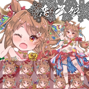 立ち絵素材「鹿の娘」女の子表情差分10種 [ケモモエ]