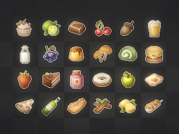 ドット絵アイコン集～食べ物～ [Cainos]