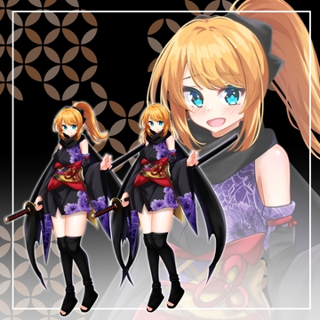 長刀の剣士立ち絵18 [水の木]