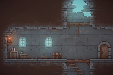 ドット絵の横スクロールアクション素材集～ダンジョン～ [Cainos]