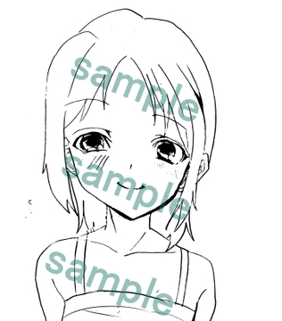 線画とラフ 3枚入り [甘いひと時]