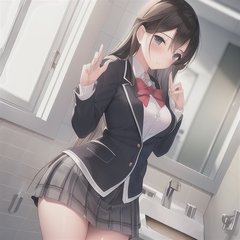 【公衆トイレ✖️うんち】美人女子高生が公の便所にもかかわらず、頑張っていきむ様子がw [ハメ撮りH]