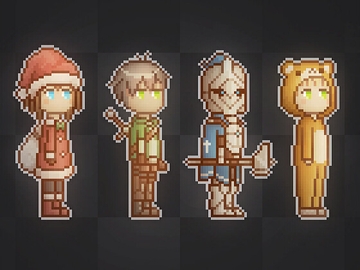 カスタマイズ可能なドット絵キャラクター [Cainos]