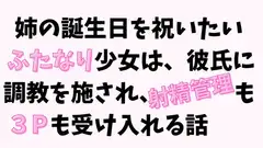 姉の誕生日を祝いたいふたなり少女は、彼氏に調教を施され、射精管理も3Pも受け入れる
