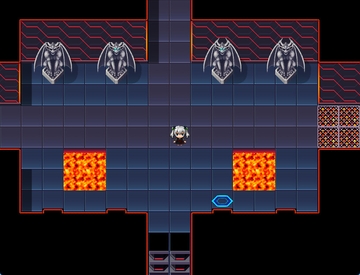 RPGツクールMV・MZ用 マップチップ・タイルセット25『炎の要塞・暗いダンジョン』 [タイルセット/マップチップ習作所]