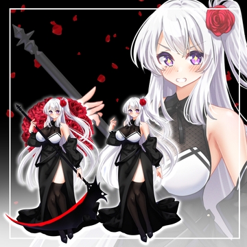 大鎌使いの少女(表情別版) 立ち絵22 [水の木]