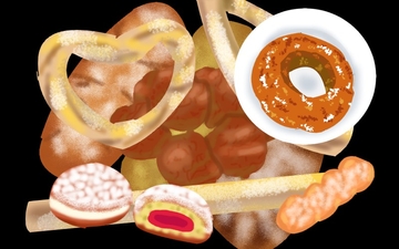 食べ物素材集2、ドーナツあげぱんなど [イレイザー]