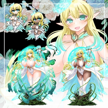 エルフ 立ち絵23 [水の木]