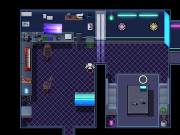 RPGツクールMV・MZ用 マップチップ・タイルセット26『ゲーミング部屋・サーバールーム・現代部屋』 [タイルセット/マップチップ習作所]