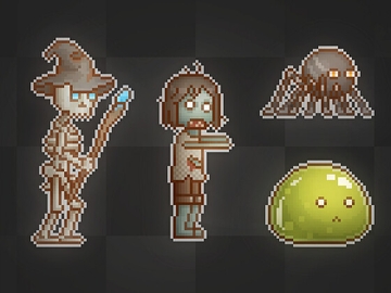 ドット絵のモンスター素材集～ダンジョン～ [Cainos]