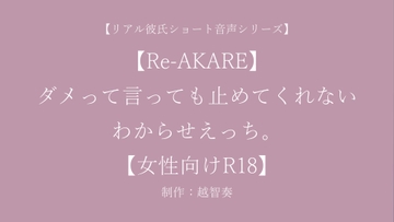 【Re-AKARE】ダメって言っても止めてくれない、わからせえっち。【女性向けR18】 [淫乱物語]