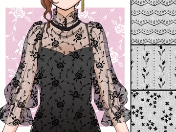 チュールレース集9  6種 [みずの ゆめ屋]