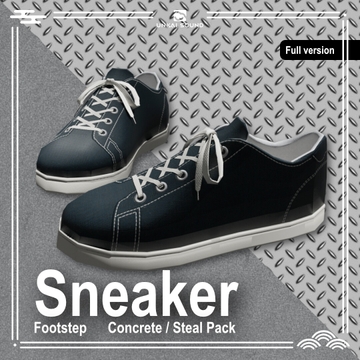 【Full version】スニーカの足音効果音素材集 -Sneaker Footstep Concrete/Steal Pack- [UNAKI SOUND]