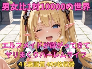 男女比1対10000の世界 エルフメイドとセックスし放題でちんぽが乾く暇もないヤリ放題ハーレムライフ！ [TailorFetiAI-Pix]