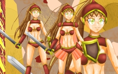 立ち絵素材7ビキニアーマー1、衣装差分素材あり [イレイザー]