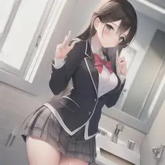 【美人女子高生✖️オナラ】オシッコからのオナラからのうさぎうんち一個ってw