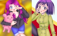 オリジナルイラスト集9、寝そべりシャツ、片膝コート [イレイザー]