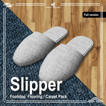 【Full version】スリッパの足音効果音素材集 -Slipper Footstep Flooring/Carpet Pack [UNAKI SOUND]