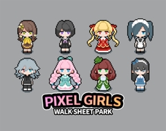 ピクセル女性のウォーキング素材パック [MS_Studio]