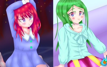 いれいざーイラスト集10,膝座りとソファ [イレイザー]