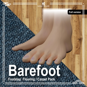 【Full version】裸足の足音効果音素材集 -Slipper Footstep Flooring/Carpet Pack [UNAKI SOUND]