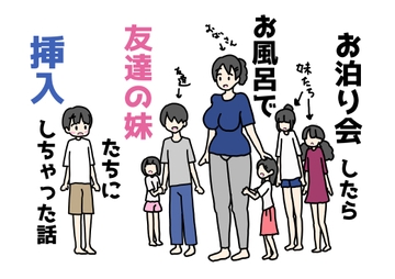 お泊り会したらお風呂で友達の妹たちに挿入しちゃった話 [ニホンツノ王]