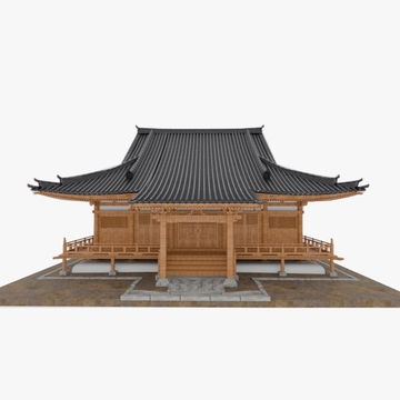 3DCG 長遠寺本堂(重文・兵庫) [ペンとサイコロ]
