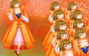 立ち絵素材11女性貴族2オレンジショート [イレイザー]