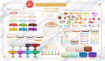 打造屬於你的蛋糕 | あなただけのケーキを作る |Build your own Cake Set | Vtuber assets | Live2D 素材 [LittleRedBeanArt]