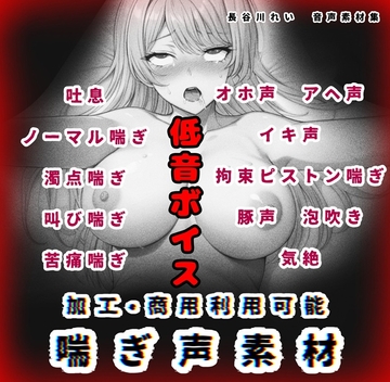 加工、商用利用可能！【喘ぎ声素材 低音ボイス】ハード系有り！そのまま聴くのもOK [玲の部屋]
