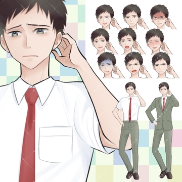 (商用利用一部可)男子学生C(黒髪/制服) [アルファsubu]