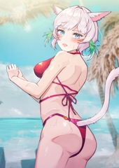 [F○14] ヤ・シュ○ラ,ミンフィリア,アテナ水着イラスト [nonsafepotato]