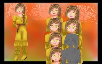 立ち絵素材13民族衣装インディアンドレス [イレイザー]