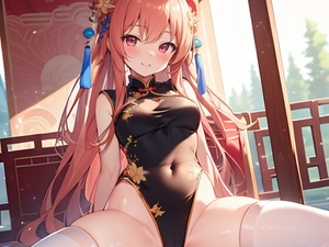 レオタード風チャイナドレス美少女さん [ほげふが]