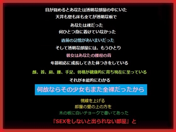 SEXしないと出られない透明な部屋で、目の前にいる初潮前の女の子を抱いたあなた [もふもふも]