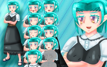 立ち絵素材14オーバーオールワンピース [イレイザー]