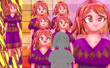 立ち絵素材15民族衣装インディアンナバホ民族風の女の子 [イレイザー]