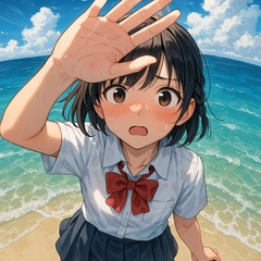 青春のきらめき ― 海とラムネと女の子 [四月一日]