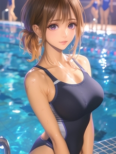 水泳日和 ～スク水&競泳水着の少女たち～ [甘噛凛々子]