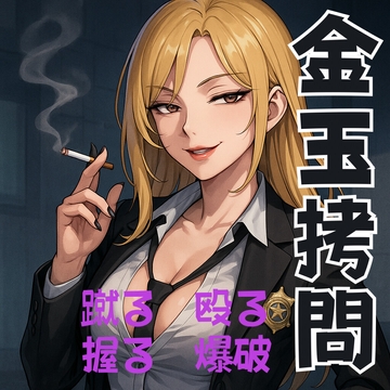 女刑事に睾丸を○問され最期はペニスと睾丸を爆竹で爆破されたお話/読み切り [かすみ部屋]