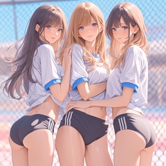 仲良しブルマーフレンズ ～笑顔でブルマー～ [Ririko Amagami]