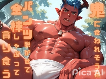 鬼に食われそうになった俺はパンツを脱がせて金棒にしゃぶりつき艶やかな赤い肉体を貪り食う [ダラナ]