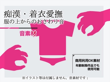 女性で録音した音素材「着衣愛撫/痴○・衣服おさわり音」～商用OK著作権フリー [商用利用OK素材]