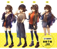 制服・白衣の女の子 別ver. [立ち絵屋 らっこ]