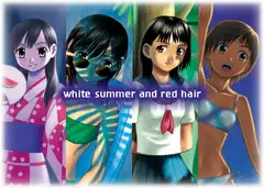 white summer and red hair
