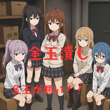 女子ばっかりの学校で悪者にされ金玉に制裁が与えられる日々が始まった [かすみ部屋]