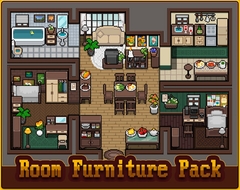 RPGmakerMV/MZ ピクセルインテリア家具リソースパック [MS_Studio]